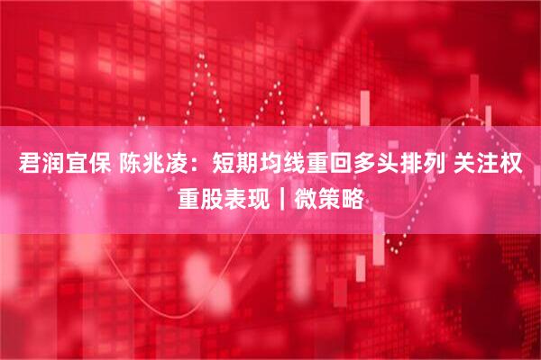 君润宜保 陈兆凌：短期均线重回多头排列 关注权重股表现｜微策略