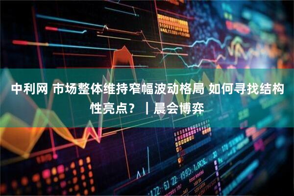 中利网 市场整体维持窄幅波动格局 如何寻找结构性亮点？｜晨会博弈