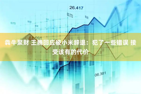 犇牛聚财 王腾回应被小米辞退：犯了一些错误 接受该有的代价