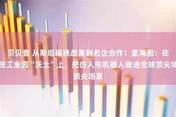 贝贝查 从斯坦福挑战赛到名企合作！星海图：在科技工业园“沃土”上，把仿人形机器人做进全球顶尖场景