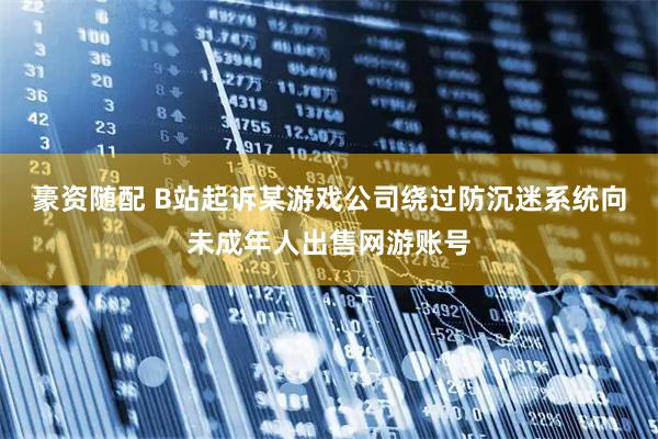 豪资随配 B站起诉某游戏公司绕过防沉迷系统向未成年人出售网游账号